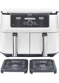 Ninja Hei&szlig;luftfritteuse "Foodi MAX Dual Zone Hei&szlig;luftfritteuse AF400EUWH", wei&szlig;, B:41,5cm H:32,5cm T:27cm, Fritteusen, Zwei Gerichte auf zwei Arten gleichzeitig garen, Hei&szlig;luftfritteuse