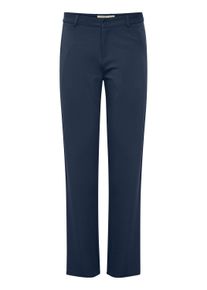 Stoffhose Fransa "Hose FRLANO", Damen, Gr. 46, N-Gr, blau (schwarz peacoat), Obermaterial: 66% Viskose CV. 30% Polyamid PA. 4% Elasthan EL., Hosen Stoffhose