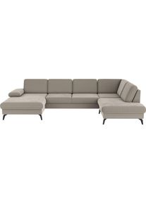 Sit & More Wohnlandschaft SIT & MORE "Morris Jubi", beige (nature), B:335cm H:82cm T:212cm, 95% Polyester 5% Polyamid, Sofas, Wohnlandschaft, wahlweise mit Armteilverstellung, Bettfunktion & Bettkasten