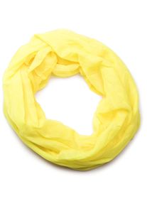 Loop styleBREAKER "Seidiger unifarbener Loop", Damen, gelb, Obermaterial: 100% Viskose CV., Modisch, Modet&uuml;cher Loop