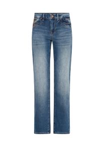 Regular-fit-Jeans Pulz Jeans "Jeans PZKAROLINA", Damen, Gr. 29, L&auml;nge 30, blau (medium blau denim), Obermaterial: 91% Baumwolle CO. 7% Elastomultiester ELE. 2% Elasthan EL., Jeans Regular-fit-Jeans