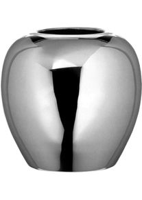 Dekovase Fink "LOSONE", silber (silberfarben), H:25cm &Oslash;:25cm, Eisen, Vasen, Dekovase, Tischvase aus Metall, vernickelt, H&ouml;he 25 cm x &Oslash; 25 cm