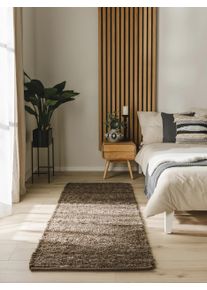Wool Rug Finn Brown 70x200 cm - Wool Hallway Runners