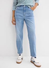 Mom jeans cropped vita alta, Blu, Taglia 42, bonprix