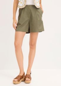Bermuda con vita comoda, Verde, Taglia 46, bonprix
