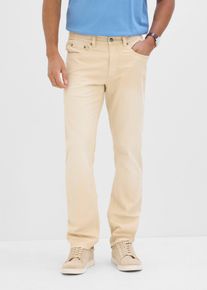Jeans regular fit in denim colorato leggero con vita elasticizzata taglio straight, Beige, Taglia 40, bonprix