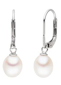 Paar Ohrh&auml;nger Firetti "Schmuck Geschenk Ohrschmuck Patentbrisur Perle", bunt (silberfarben, wei&szlig;), Ohrringe, Damen, 7mm, Perlen Silber 925 (Sterlingsilber), Perlen, Silber 925 (Sterlingsilber), Paar Ohrh&auml;nger, Made in Germany - mit S&uuml;&szlig;wasserzuchtperle