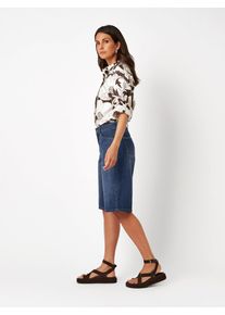 Jeansbermudas Toni, Damen, Gr. 46, N-Gr, mid blau authentic, Denim/Jeans, Obermaterial: 66% Baumwolle, 20% Polyester, 12% Lyocell, 2% Elasthan, regular fit knieumspielend, Jeans Jeansbermudas, aus softem Sommer-Denim