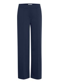 Stoffhose Ichi "Casual IHKATE", Damen, Gr. XS, N-Gr, schwarz (total eclipse), Obermaterial: 74% Polyester PES. 22% Viskose CV. 4% Elasthan EL., Hosen Stoffhose