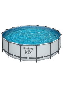 Bestway Pool SET Steel PRO 5612Z, Blau, Grau, Wei&szlig;, Metall, Kunststoff, Uni, 122 cm, Freizeit & Co, Pools & Wasserspa&szlig;, Pools, Aufstellpools