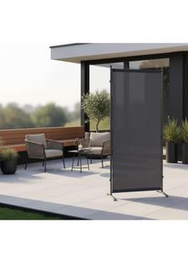 Gardenson Sichtschutz, Grau, Silberfarben, Metall, Textil, 80x188x50 cm, Sonnenschutz, Sichtschutz