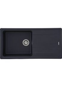 Einbausp&uuml;le respekta "COLUMBIA100X50G", schwarz, B:100cm T:50cm, Verbundwerkstoff, K&uuml;chensp&uuml;len, Einbausp&uuml;le