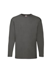 Fruit of the Loom Unisex Adult Valueweight T-shirt met lange mouwen (Licht Grafiet Solid)