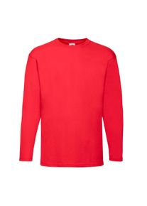 Fruit of the Loom Unisex Adult Valueweight T-shirt met lange mouwen (Rood)