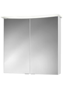 Spiegelschrank Jokey "Lightbend", wei&szlig;, B:75cm H:71,6cm T:20cm, MDF, Schr&auml;nke, Spiegelschrank, wei&szlig;, 75 cm Breite
