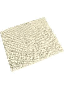 Badematte Kinzler "Chenille" Gr. 71, beige (natur), H:18mm, Polyester, Badematten, Badematte, Badteppich, Uni Farben, weich, als rechteckig & halbrund erh&auml;ltlich
