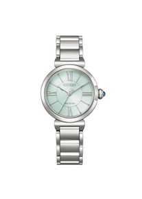 Solaruhr Citizen "Citizen L", silberfarben, gr&uuml;n, Armbanduhren, Damen, Solaruhr, Armbanduhr, Damenuhr, Edelstahlarmband, analog
