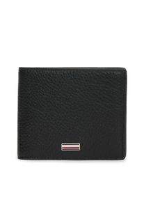 Geldb&ouml;rse Tommy Hilfiger "TH CENTRAL CC AND COIN", Damen, schwarz, Leder, Kleinlederwaren Geldb&ouml;rse, Unisex Gedbeutel, Portemonnaie mit Logoschriftzug