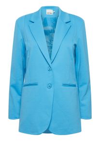 Blusenblazer Ichi "Blazer IHKATE", Damen, Gr. XL, beige (blithe), Obermaterial: 74% Polyester PES. 22% Viskose CV. 4% Elasthan EL., Blazer Blusenblazer