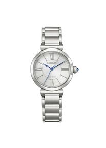 Solaruhr Citizen "Citizen L", silberfarben, wei&szlig;, Armbanduhren, Damen, Solaruhr, Armbanduhr, Damenuhr, Edelstahlarmband, analog