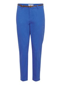 Stoffhose B.Young "Hose BYDAYS", Damen, Gr. 40, N-Gr, blau (strong blau), Obermaterial: 98% Baumwolle CO. 2% Elasthan EL., Hosen Stoffhose