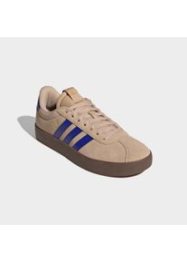 Sneaker adidas Sportswear "VL COURT 3.0", Herren, Gr. 43, magic beige, lucid blau, gold metallic, Leder, Synthetik, Schuhe Sneaker, inspiriert vom Design des adidas samba