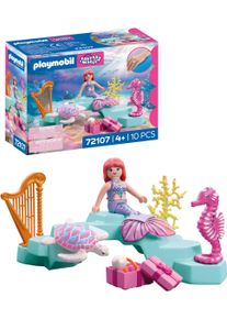 Konstruktions-Spielset Playmobil "Meerjungfrau mit Geschenk (72107), Fantasy & Magic", bunt, Spielbausteine, Kinder, Kunststoff, Konstruktions-Spielset