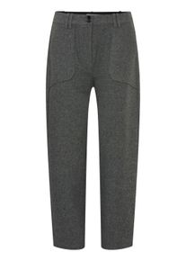 Stoffhose B.Young "Hose BYETONA", Damen, Gr. 40, N-Gr, grau (mid grau melange), Obermaterial: 70% Polyester PES. 27% Viskose CV. 3% Elasthan EL., Hosen Stoffhose