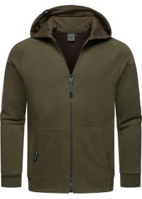 Kapuzensweatjacke Ragwear "Kapuzensweatjacke Zenway", Herren, Gr. XL, gr&uuml;n (schwarz olive), Obermaterial: 70% Baumwolle CO. 30% Polyester PES., Sweatjacken Kapuzensweatjacke
