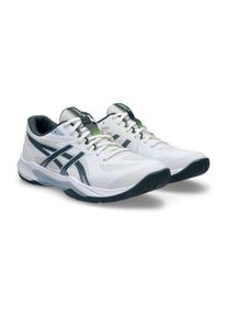 Hallenschuh asics "GEL-TACTIC 13", Herren, Gr. 44, wei&szlig;, raw indigo, Schuhe Hallenschuh, besonders geeignet f&uuml;r Handball und Volleyball