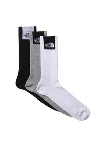 Sportsocken The North Face "MULTI SPORT FINE BOX CUSH CREW SOCK 3P", Herren, Gr. XS (35/37), tnf wei&szlig;, tnf schwarz, monument grau, Obermaterial: 76% Polyester, 22% Polyamid, 2% Elasthan, Socken Sportsocken, Dreierpack, aus Polyester, Polyamid und Elasthan