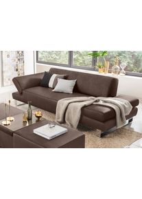 2-Sitzer W.Schillig "taboo Designsofa mit hohem Sitzkomfort, Breite 202cm, Sitztiefe 59cm", braun (chocolate s37), B:202cm H:76cm T:91cm, Flachgewebe S22 (100% Polyester);Stoff S37 (100% Polyester): Luxus-Microfaser in Lederoptik;Longlife Xtra-Leder Z59: Glattleder mit modischer Pr&auml;gung. Hautst&auml;rke 0, 9 - 1, 1 mm;Longlife Xtra-Leder Z69: Das feinnarbige, gedeckte Softleder Z69 besticht durch seine