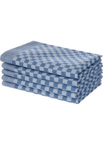 Geschirrtuch OTTO HOME "Keersten", blau, B:50cm L:70cm, Geschirrt&uuml;cher, Geschirrtuch, Grubentuch, 100 % Baumwolle, 5er-Set, 70 &times; 50 cm, Premium