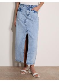 Jeansrock Apricot "Rock", Damen, Gr. XL (42), blau (himmelblau), Denim, Obermaterial: 100% Baumwolle CO., uni, normal, R&ouml;cke Jeansrock, mit Perlenverzierung
