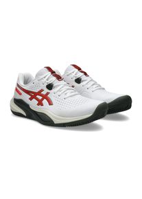Tennisschuh asics "GEL-CHALLENGER 15 CLAY", Herren, Gr. 49, wei&szlig;, cherry tomato, Synthetik, Schuhe Tennisschuh, Sandplatzschuhe f&uuml;r Aschepl&auml;tze