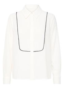 Kurzarmbluse B.Young "Kurzarm-Bluse BYIDALINE", Damen, Gr. 38, wei&szlig; (optical wei&szlig;), Obermaterial: 100% Polyester PES., Blusen Kurzarmbluse