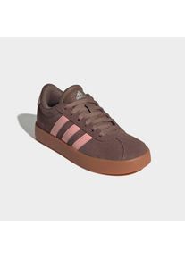 Sneaker adidas Sportswear "VL COURT 3.0", M&auml;dchen, Gr. 40, earth strata, semi frozen turbo, amber gum, Leder, Synthetik, Schuhe Sneaker, inspiriert vom Design des adidas Handball Spezial