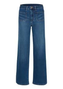 Regular-fit-Jeans Kaffe "Jeans KAkarla", Damen, Gr. 44, N-Gr, blau (medium blau washed denim), Obermaterial: 75% Baumwolle CO. 13% Viskose CV. 10% Polyester PES. 2% Elasthan EL., Jeans Regular-fit-Jeans