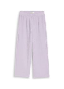 Stoffhose Tom Tailor, M&auml;dchen, Gr. 98, N-Gr, cool lila, Web, Obermaterial: 99% Polyester, 1% Elasthan, Strukturmuster, unifarben, loose fit lang, Hosen Stoffhose, mit elastischem Bund