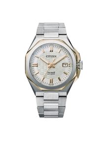 Automatikuhr Citizen "Series 8", silberfarben, silbergoldfarben, Armbanduhren, Damen, Automatikuhr, Armbanduhr, Herrenuhr, Mechanische Uhr, Edelstahlarmband, analog