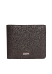 Geldb&ouml;rse Tommy Hilfiger "TH CENTRAL CC AND COIN", Damen, dunkelbraun, Leder, Kleinlederwaren Geldb&ouml;rse, Unisex Gedbeutel, Portemonnaie mit Logoschriftzug