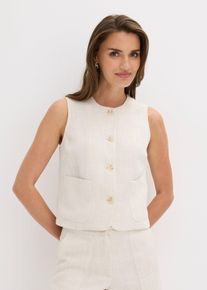 V&auml;st med rund halsringning - beige - storlek 40 - bonprix