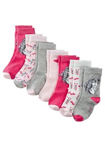 Barnstrumpor (7-pack) med ekologisk bomull - gr&aring; - storlek 31-34 - bonprix