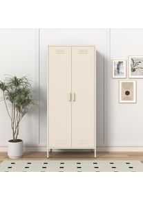 Dreht&uuml;renschrank OTTO HOME "Kleiderschrank Schrank Metallschrank Mehrzweckschrank Siena Spind", cremewei&szlig;, B:80cm H:185cm T:40cm, Metall, Schr&auml;nke, Dreht&uuml;renschrank, in der H&ouml;he verstellbar, abschlie&szlig;bar