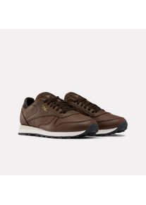 Sneaker Reebok CLASSIC "CLASSIC LEATHER", Damen, Gr. 40, simplebraun, chalk, washedschwarz, Leder, Schuhe Sneaker