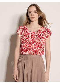 Klassische Bluse Apricot "Bluse", Damen, Gr. XL (42), rot, gewebt, Obermaterial: 100% Viskose LENZING ECOVERO CV LenzEcov., bedruckt, Fledermaus&auml;rmel, Blusen Klassische Bluse, Druck