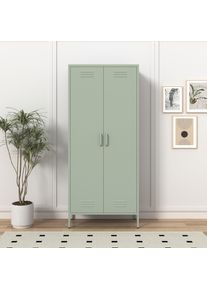 Dreht&uuml;renschrank OTTO HOME "Kleiderschrank Schrank Metallschrank Mehrzweckschrank Siena Spind", gr&uuml;n, B:80cm H:185cm T:40cm, Metall, Schr&auml;nke, Dreht&uuml;renschrank, in der H&ouml;he verstellbar, abschlie&szlig;bar