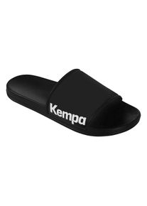 Badepantolette Kempa "Schuhe Badepantolette Kids", M&auml;dchen, Gr. 39, schwarz (schwarz, wei&szlig;), Obermaterial: 100% Polyurethan PU., Schuhe Badepantolette
