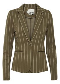 Blusenblazer Ichi "Blazer IHRUTI", Damen, Gr. M, ivy gr&uuml;n, Obermaterial: 68% Viskose CV. 25% Polyamid PA. 5% Polyester PES. 2% Elasthan EL., Blazer Blusenblazer