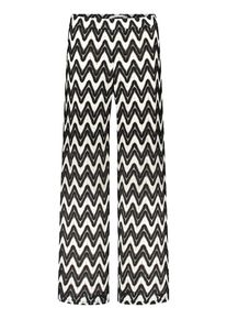 BETTY & CO Schlupfhose BETTY & CO "Schlupfhose mit Struktur", Damen, Gr. 46, EURO, schwarz (schwarz, wei&szlig;), Obermaterial: 100% Polyester PES., Hosen Schlupfhose